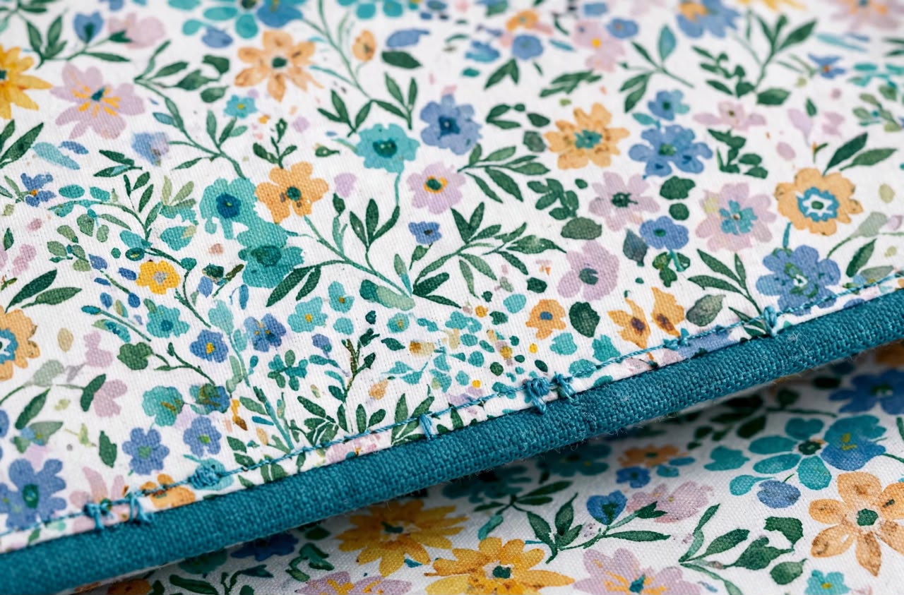 Luxury Blue Teal Yellow Floral Duvet Cover Set