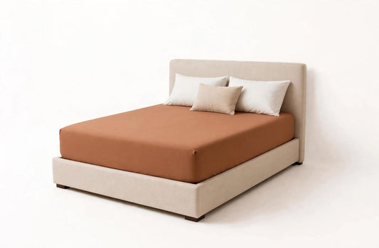 Luxury Terracotta Deep Fit Fitted Sheet – Soft & Breathable Bedding