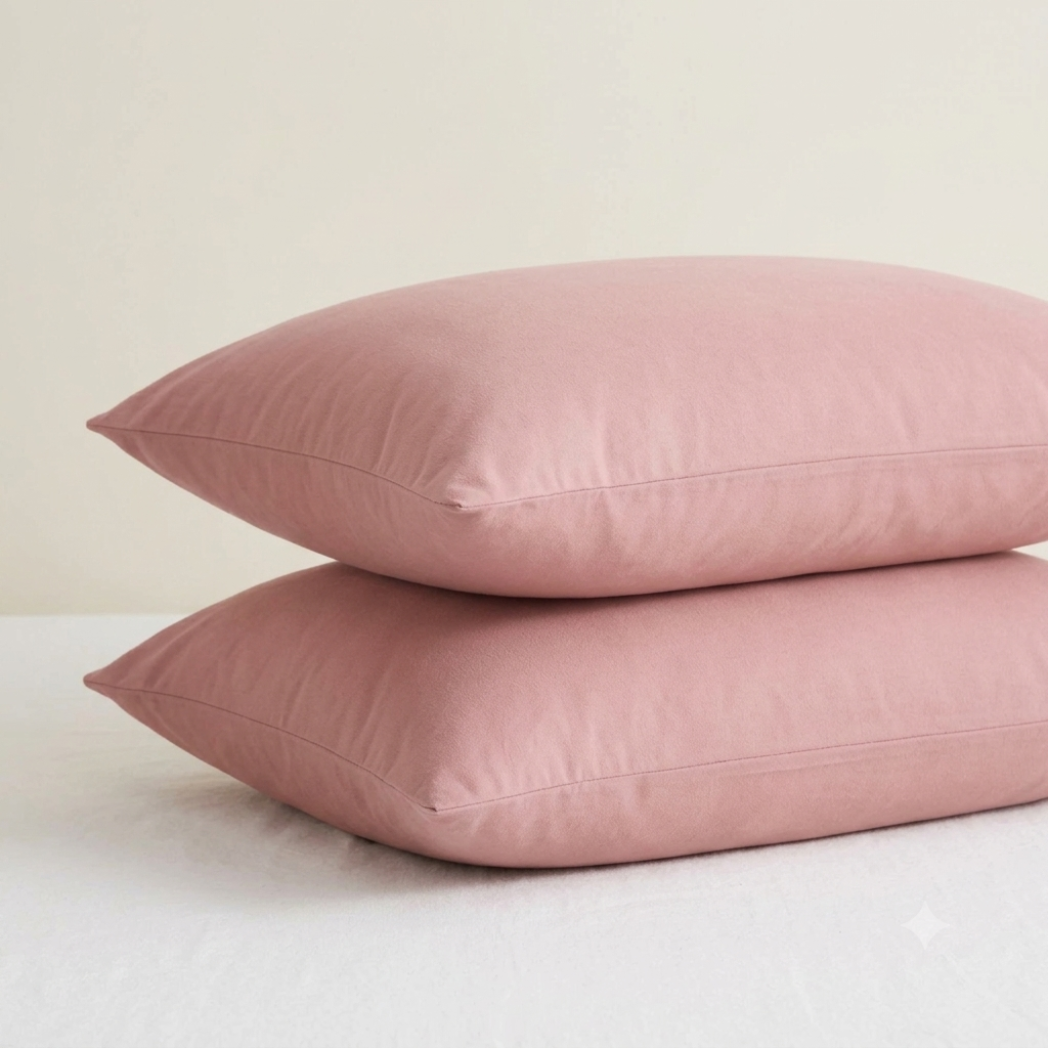 Luxury Pink Microfibre Fitted Sheet Set with 2 Pillowcases