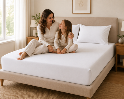 Luxury White Microfibre Fitted Sheet Set with 2 Pillowcases