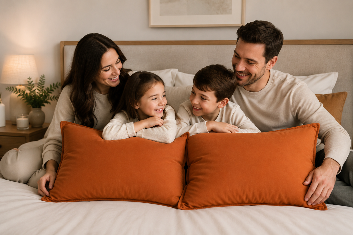 Luxury Terracotta Microfibre Pillow Covers Set of 2 | Ultra Soft Breathable Pillowcases