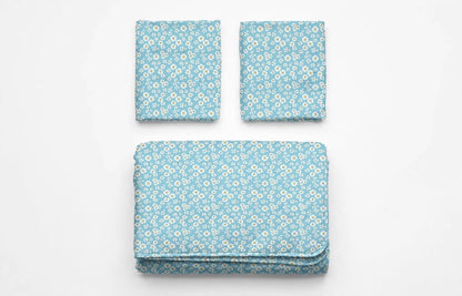 Luxury Blue Floral Quilt Cover Set