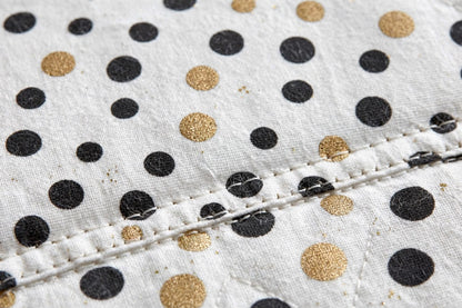 Luxury Black & Gold Polka Dot Quilt Cover Set