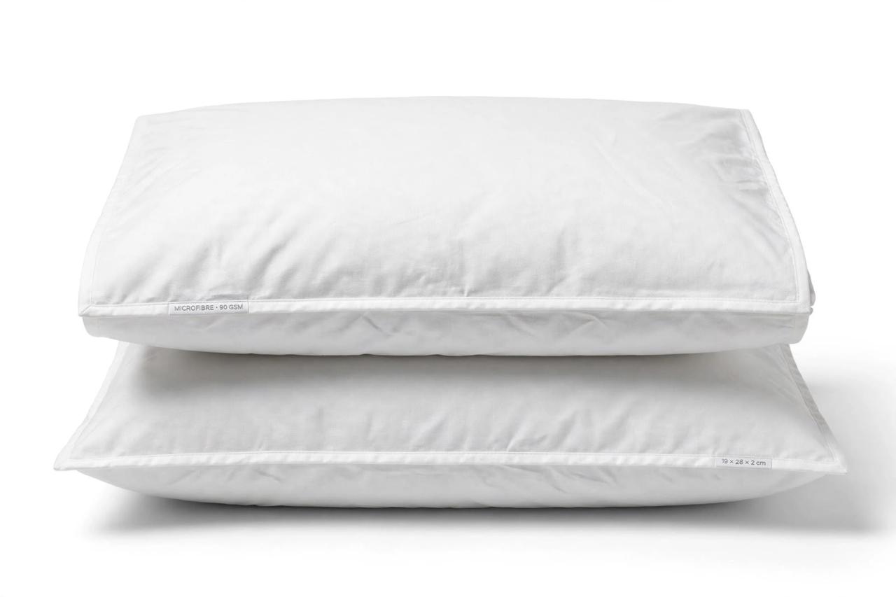 Luxury White Microfibre Pillow Covers Set of 2 | Ultra Soft Breathable Pillowcases