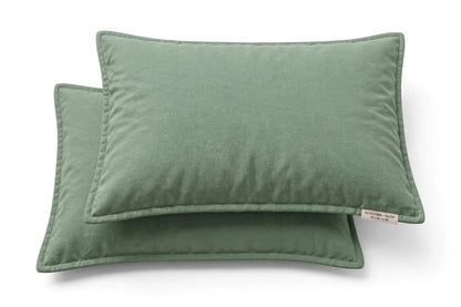 Luxury Sage Green Microfibre Pillow Covers Set of 2 | Ultra Soft Breathable Pillowcases