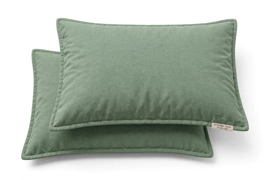 Luxury Sage Green Microfibre Pillow Covers Set of 2 | Ultra Soft Breathable Pillowcases