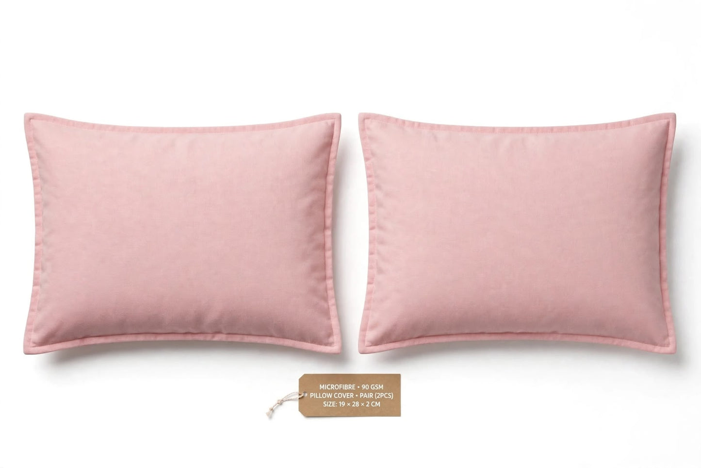 Premium Microfibre Pillow Covers – Set of 2 | Soft, Breathable & Hidden Zip Closure