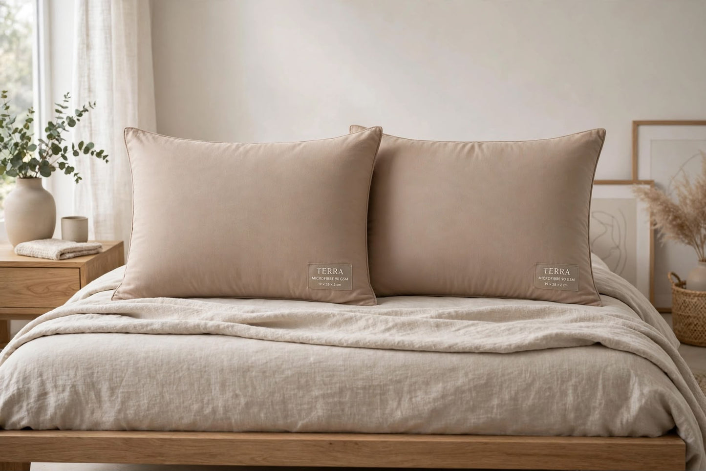 Premium Microfibre Pillow Covers – Set of 2 | Soft, Breathable & Hidden Zip Closure