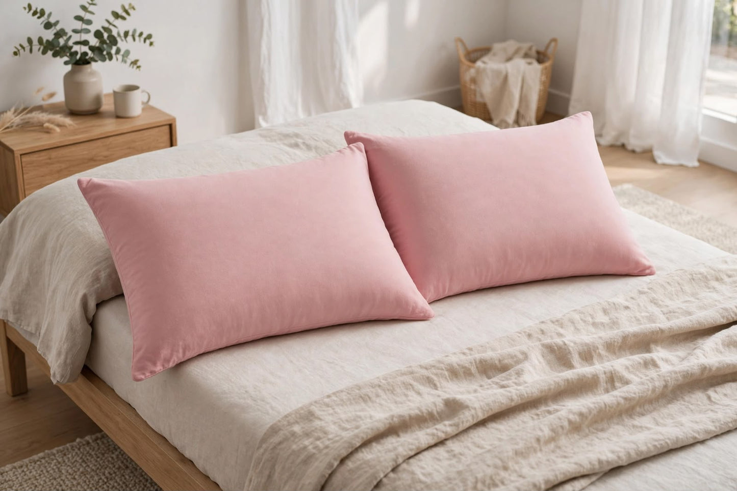 Premium Microfibre Pillow Covers – Set of 2 | Soft, Breathable & Hidden Zip Closure