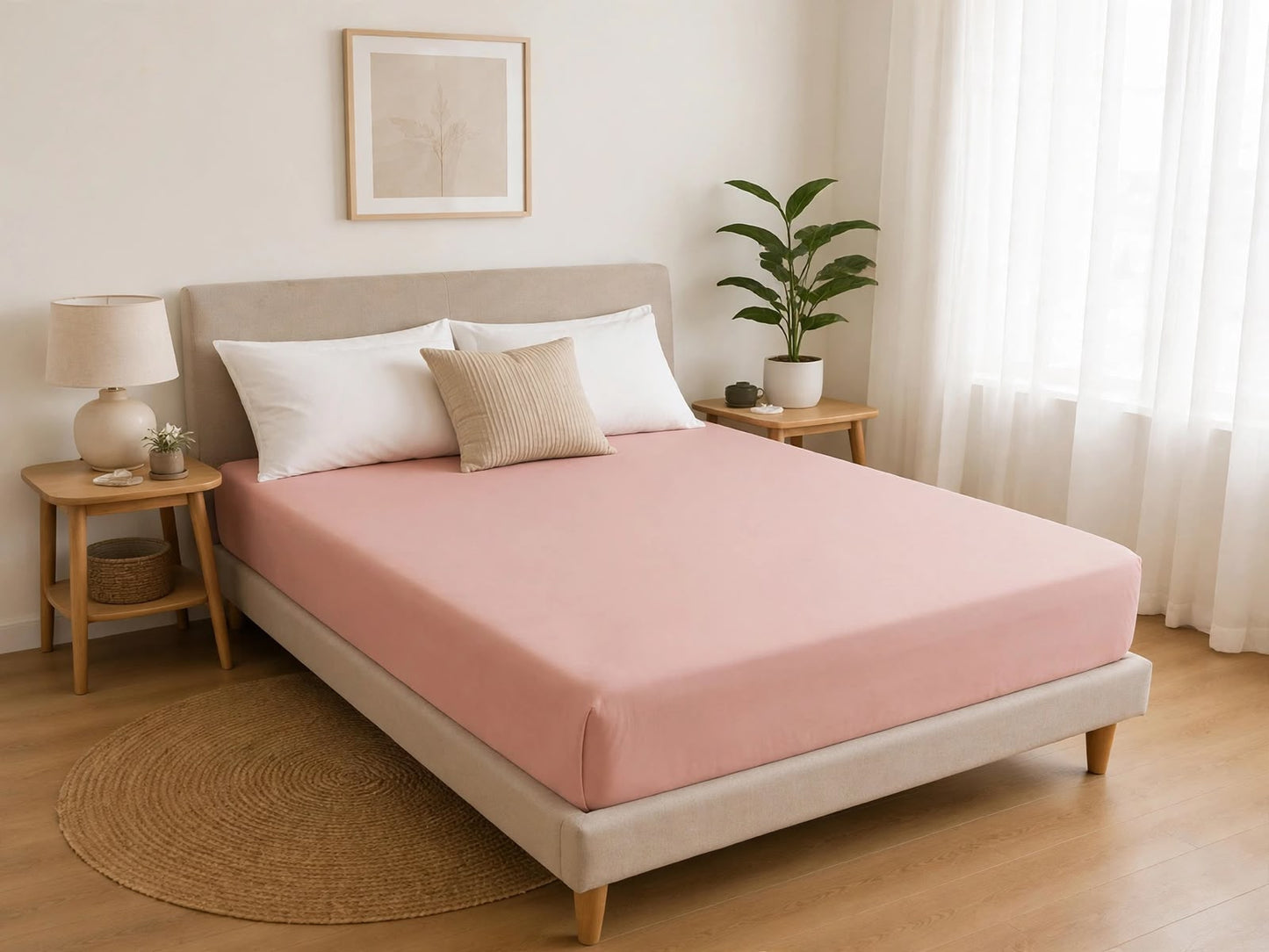 Premium Pink Deep Pocket Fitted Sheet – Ultra Soft Microfibre Bedding
