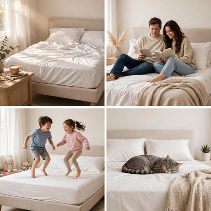 Premium White Deep Pocket Fitted Sheet – Ultra Soft Microfibre Bedding