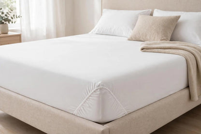 Premium White Deep Pocket Fitted Sheet – Ultra Soft Microfibre Bedding