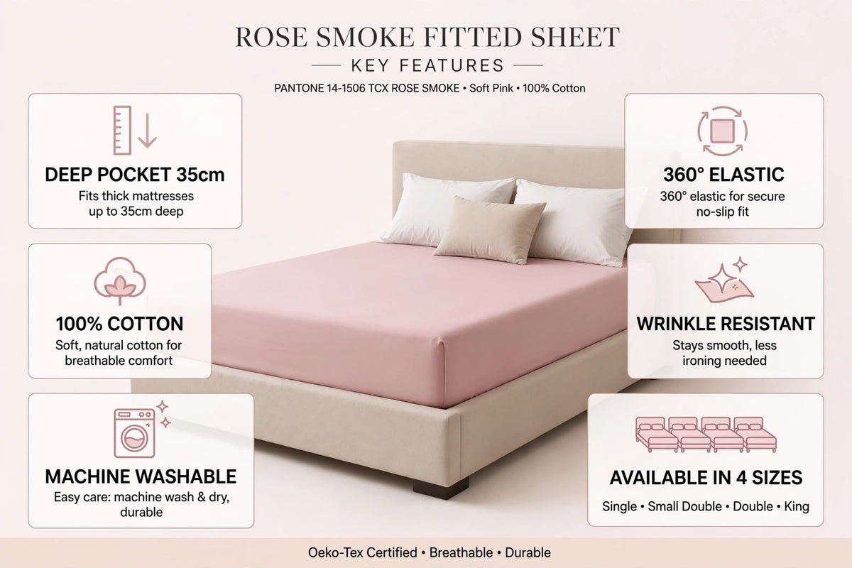 Premium Pink Deep Pocket Fitted Sheet – Ultra Soft Microfibre Bedding