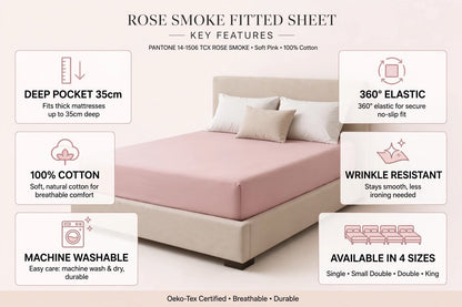 Premium Pink Deep Pocket Fitted Sheet – Ultra Soft Microfibre Bedding