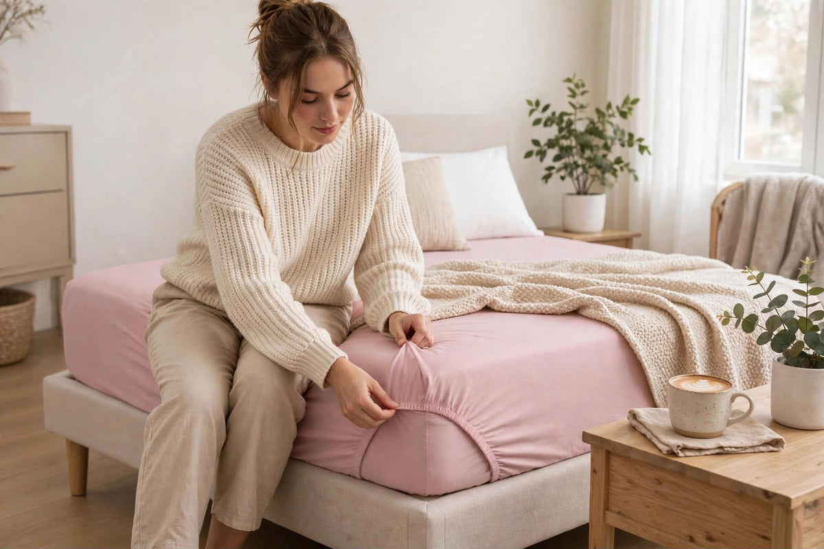 Premium Pink Deep Pocket Fitted Sheet – Ultra Soft Microfibre Bedding