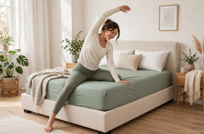 Premium Sage Green Fitted Sheet – Deep Pocket Microfibre Bedding