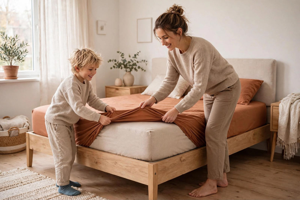 Luxury Terracotta Deep Fit Fitted Sheet – Soft & Breathable Bedding
